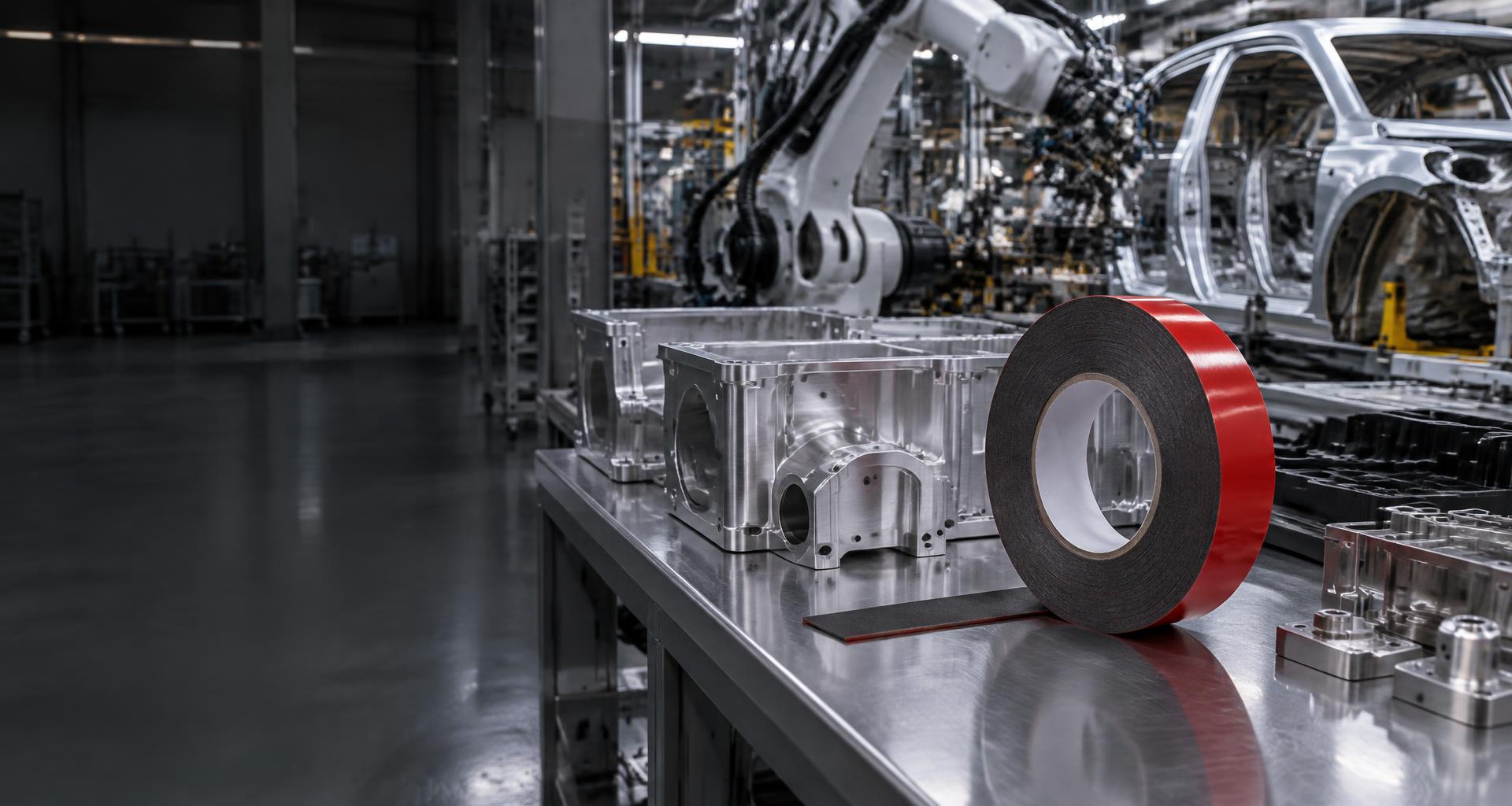 Industrial foam bonding tape and precision automotive assembly